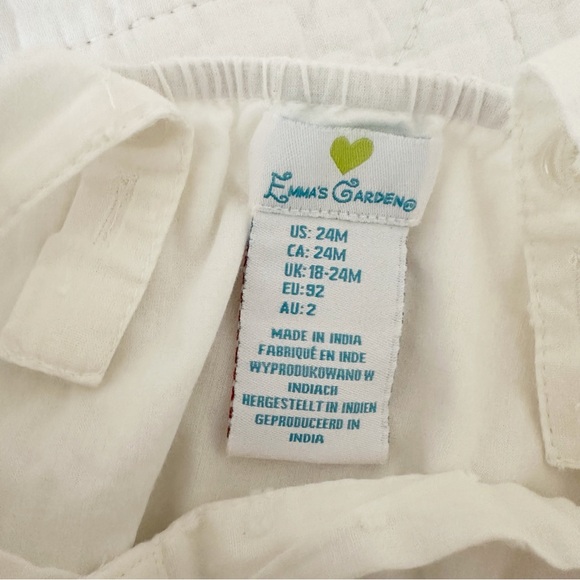 EMMA’S GARDEN Baby Girl 2 Romper Bundle Floral Stripes 24 Months - Picture 2 of 4